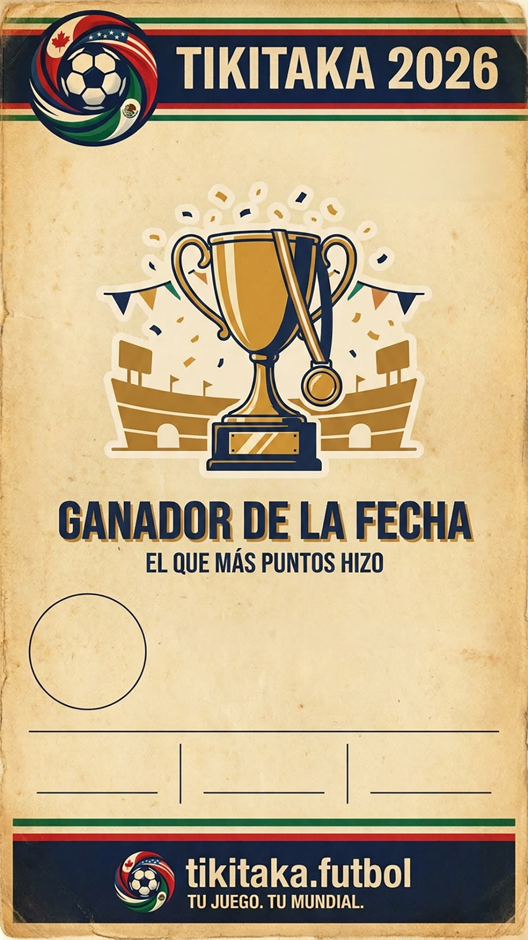 Ganador de la fecha